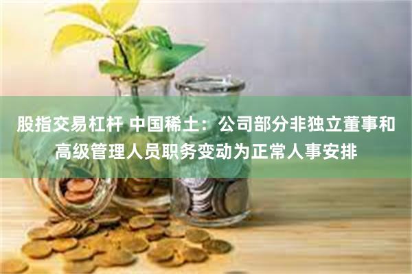 股指交易杠杆 中国稀土：公司部分非独立董事和高级管理人员职务变动为正常人事安排